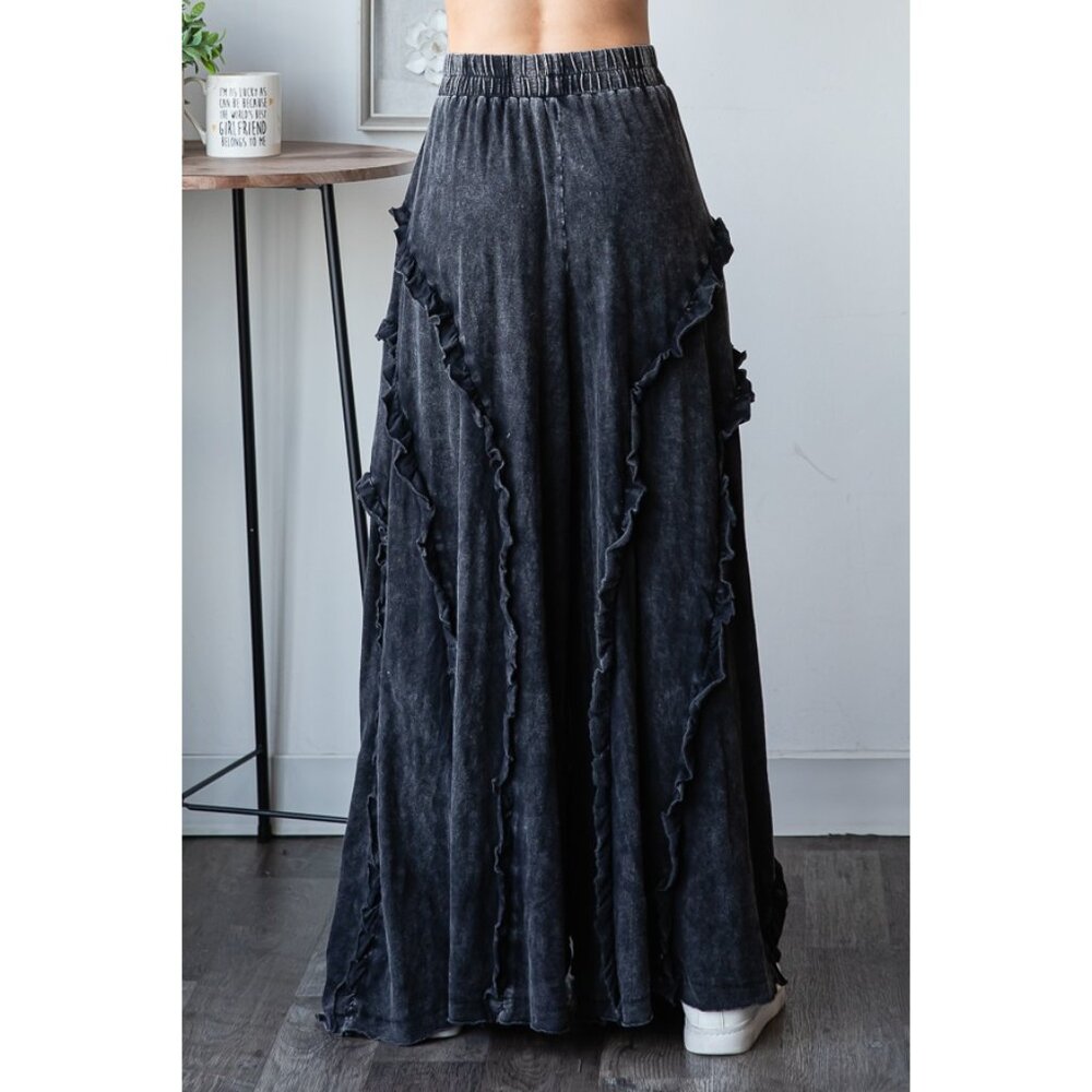 Oli & Hali Ruffle Detail Wide Leg Flare Pants NEW Size Medium - Picture 9 of 9